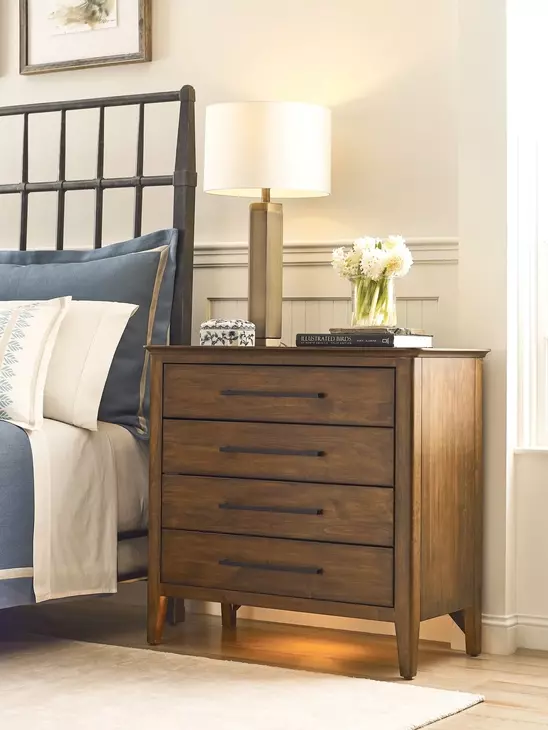 Abode Kingsley Medium Stain 4 Drawer Bachelor's Chest