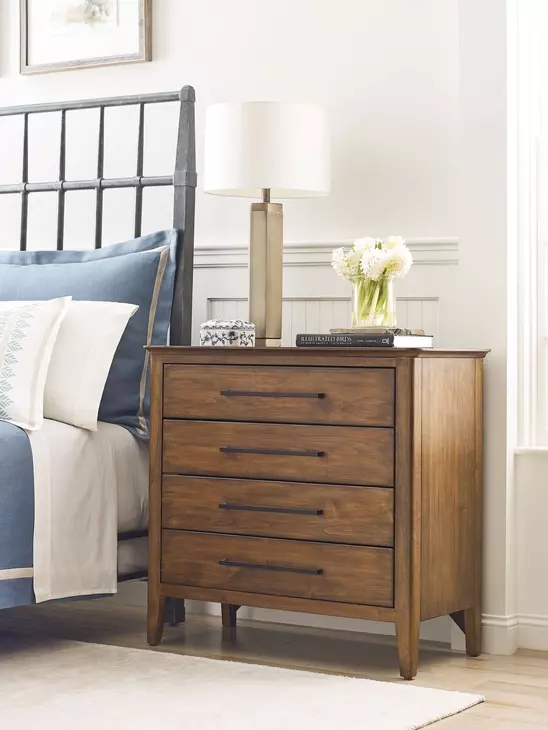 Abode Kingsley Medium Stain 4 Drawer Bachelor's Chest