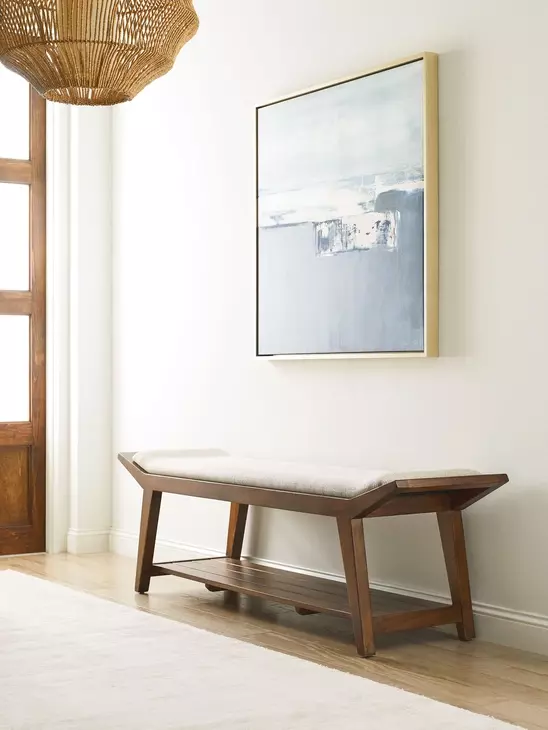 Abode Atlas Beige 64" Upholstered Dining Bench