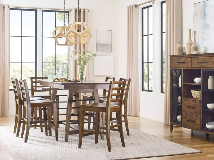 Abode Zane Medium Stain 72" Rectangular Dining Table