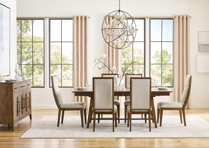 Abode Zane Medium Stain 120" Extendable Rectangular Dining Table