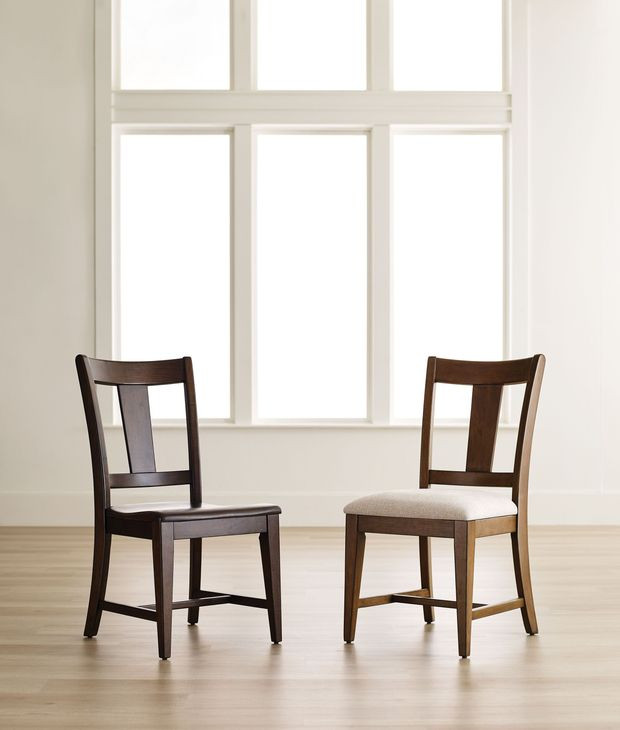 Kafe Cappuccino Slat Back Performance Fabric Dining Chair