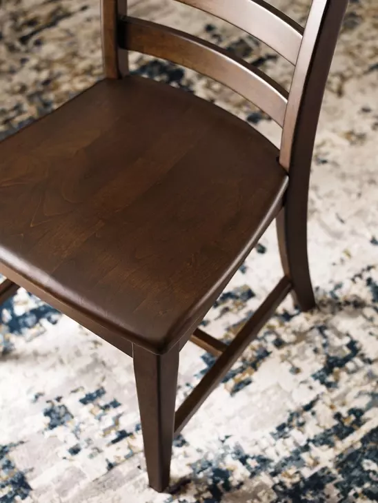 Kafe Mocha Performance Fabric Ladder Back Dining Chair