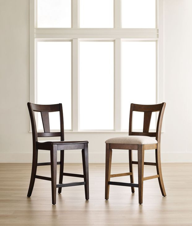 Kafe Mocha Performance Fabric Splat Back Counter Height Dining Chair