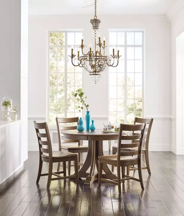 Kafe Latte 44" Round Quad Dining Table