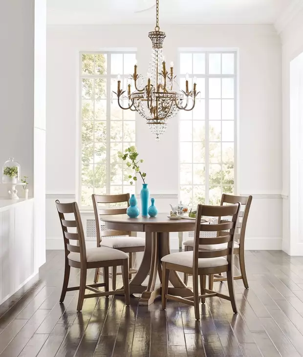 Kafe Latte 44" Round Quad Dining Table