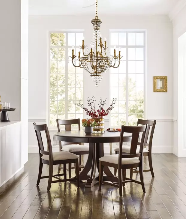 Kafe Mocha 44" Round Quad Dining Table