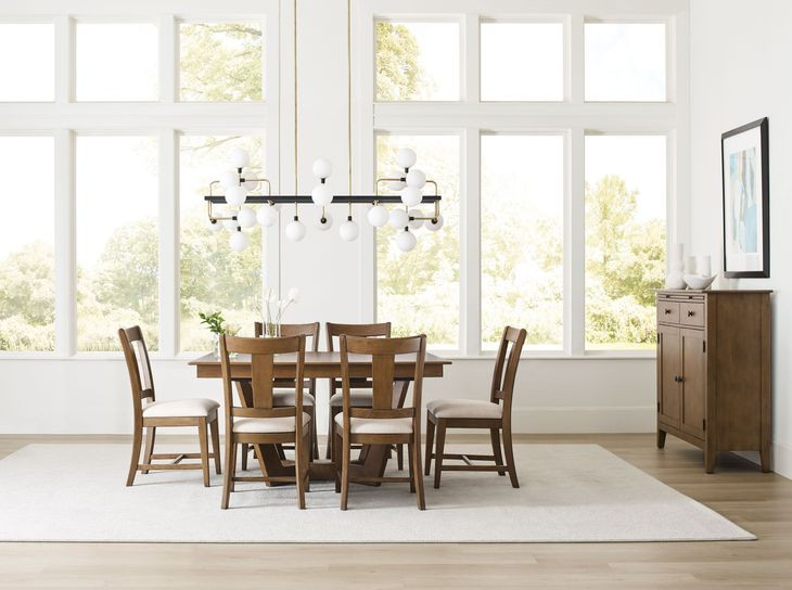 Kafe Latte 60" Rectangular Trestle Dining Table