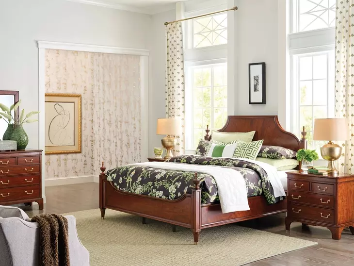 Duncan Medium Stain Queen Poster Bed
