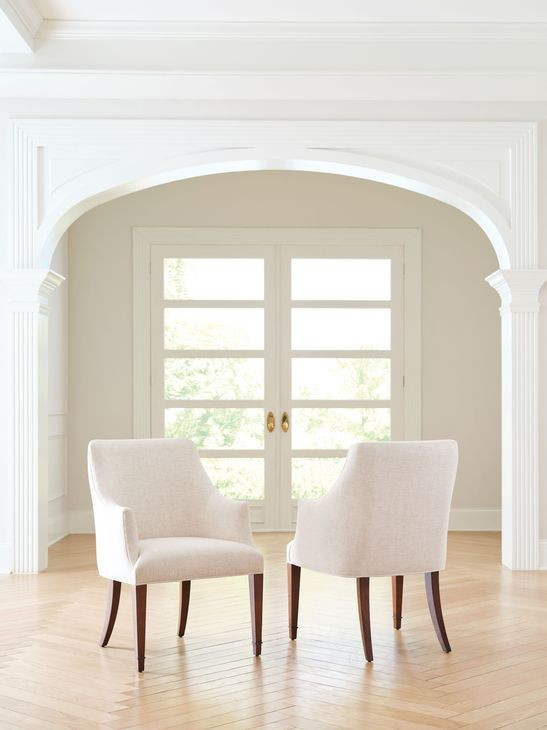 Noell Cream Upholstered Arm Chair