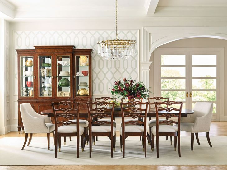 Meyers Medium Stain 122" Extendable Rectangular Dining Table