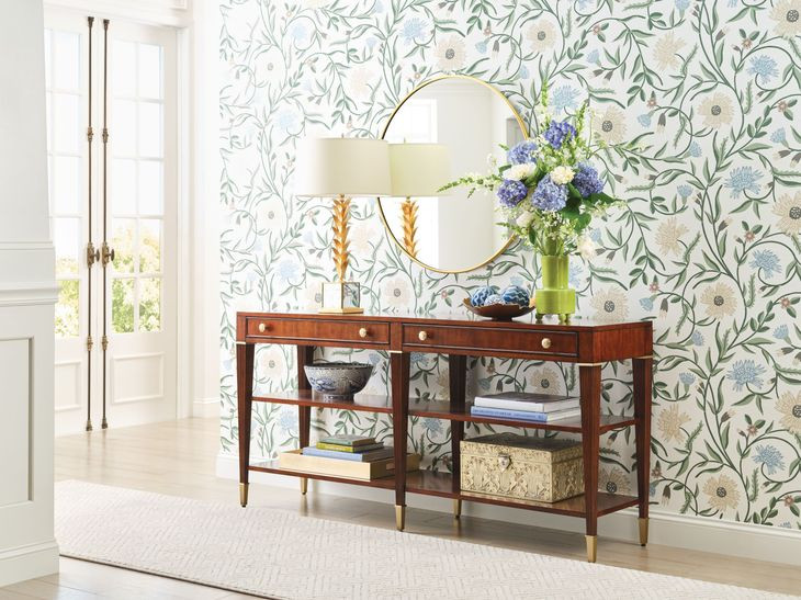 Greenhill Medium Stain 64" Rectangular Console Table with 2 Drawers