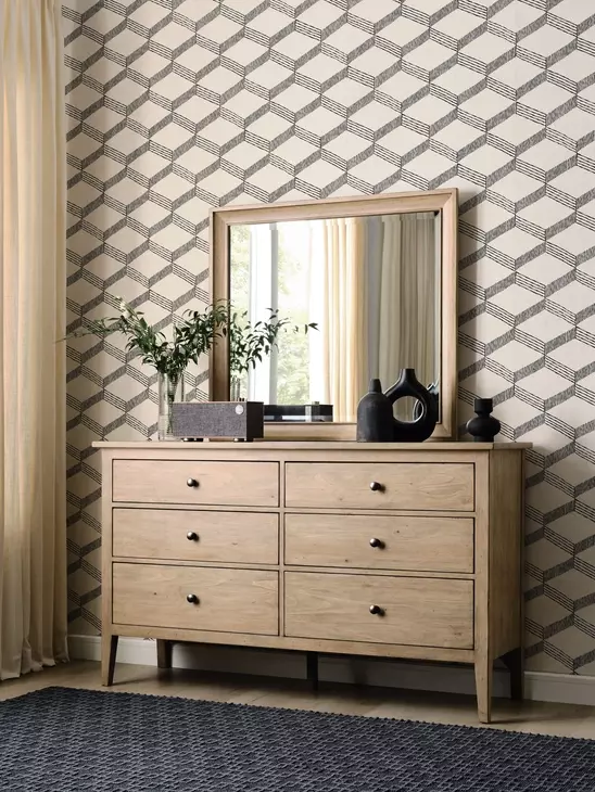 Glenwood Oatmeal Rectangular Dresser Mirror