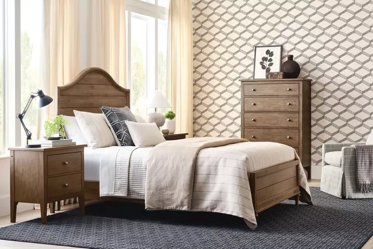 Woodlawn Bark Queen Panel Bed