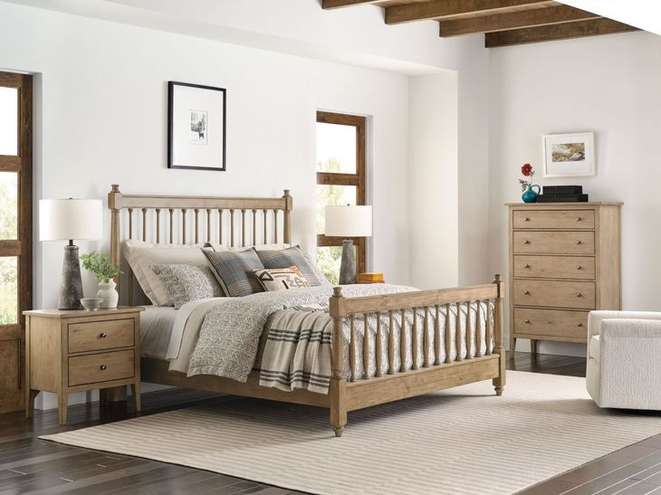 Arbor Oatmeal Spindle Low Profile Bedroom Set