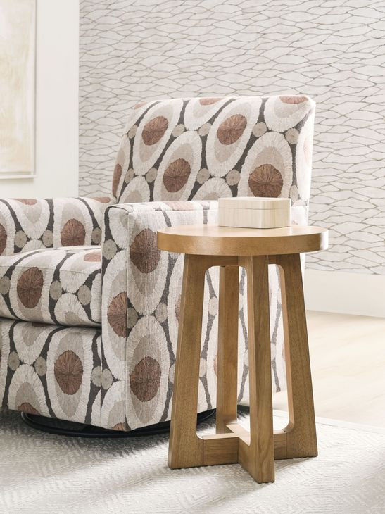 Archetype Light Caramel Round Accent Table