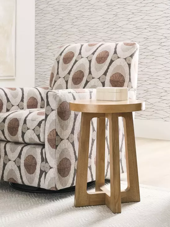 Archetype Light Caramel Round Accent Table