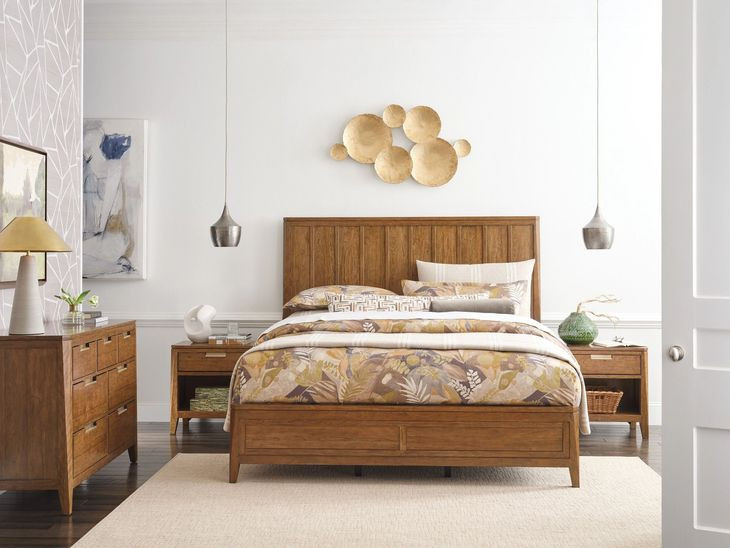 Lineage Cherry King Panel Bed
