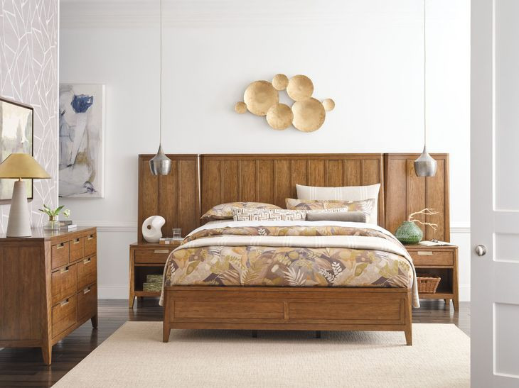 Lineage Cherry King Panel Bed