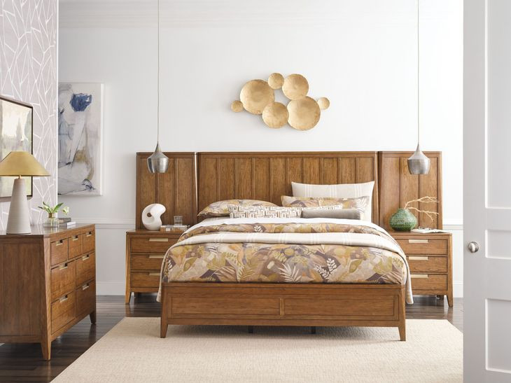 Lineage Cherry California King Panel Bed
