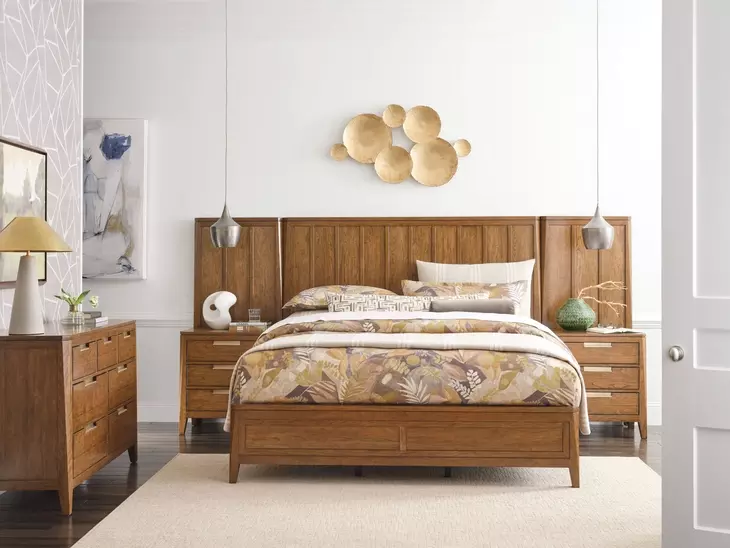 Lineage Cherry Panel Bedroom Set