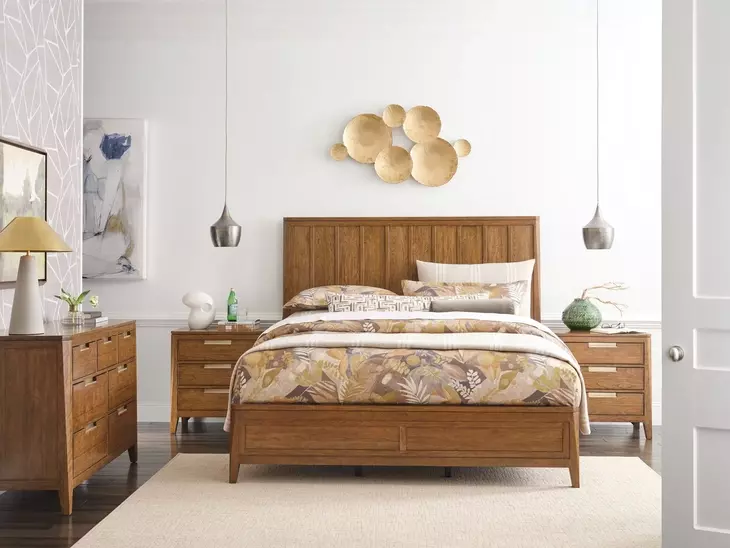 Lineage Cherry Panel Bedroom Set