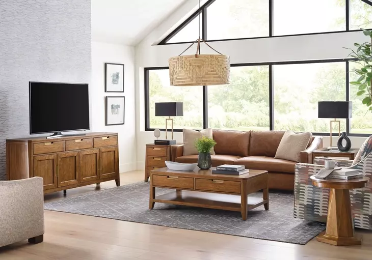 Aspire Profile Brown Rectangular Cocktail Table