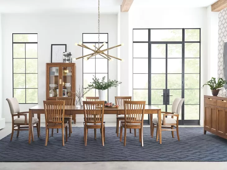 Aspire Medium Stain Extendable Dining Room Set