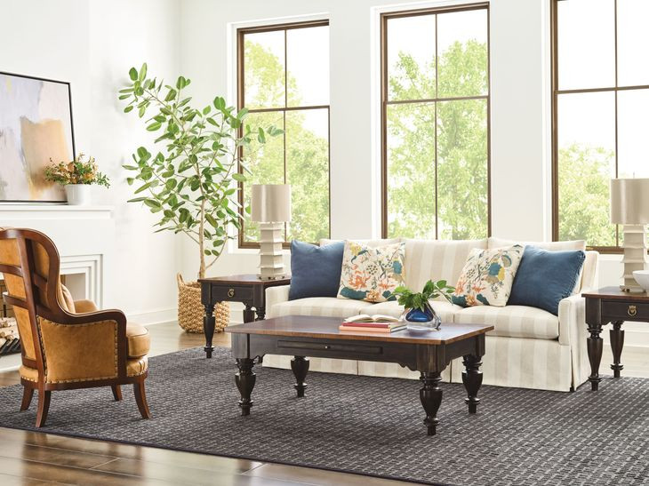 Kitridge Bridgetown Black and Heritage Maple Rectangular Occasional Table Set