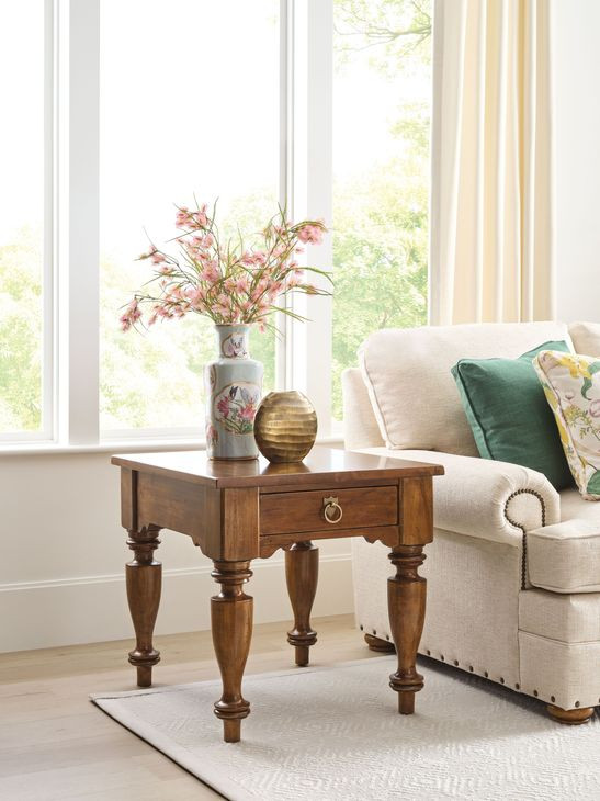 Kitridge Heritage Maple Square End Table with 1 Drawer