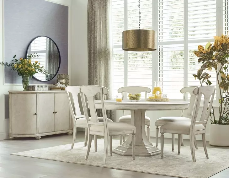 Civette Creme 60" Round Dining Table