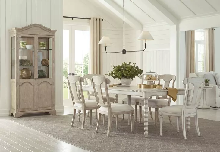 Batiste Creme Breve 92" Rectangular Dining Table