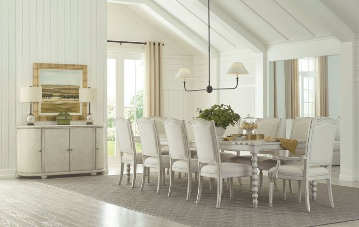 Batiste Creme Breve 92" Rectangular Dining Table