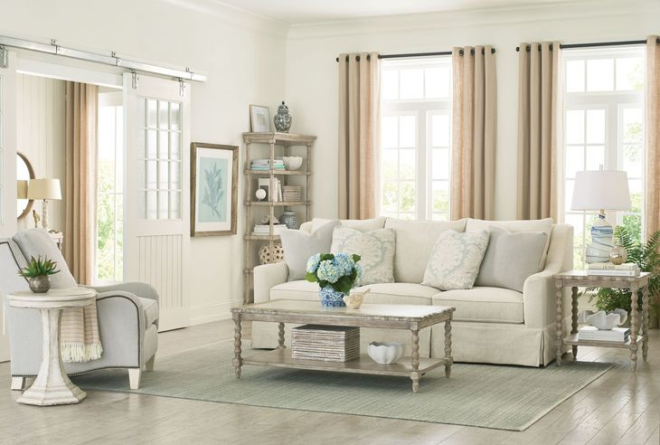 Cambric Batiste Light Stain Breve Rectangular Cocktail Table