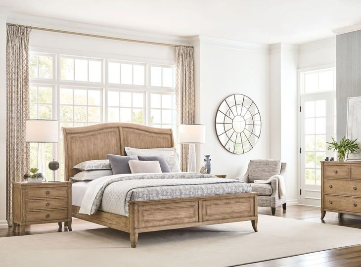 Cadence Light Stain King Sleigh Bed