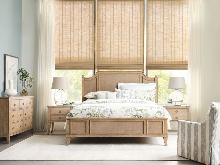 Randall Light Stain King Panel Bed