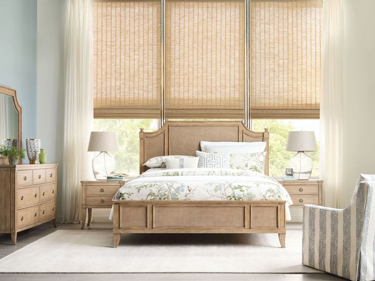 Randall Light Stain King Panel Bed