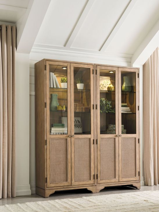 Westbridge Light Stain 2 Door Bookcase with LED