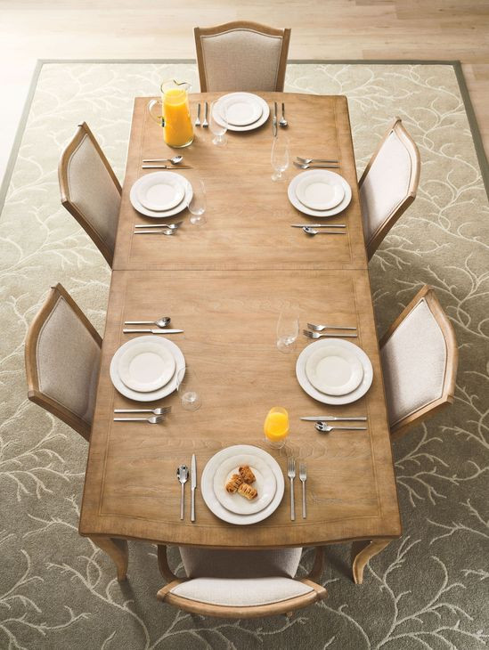 Chastain Caramel 128" Extendable Rectangular Dining Table