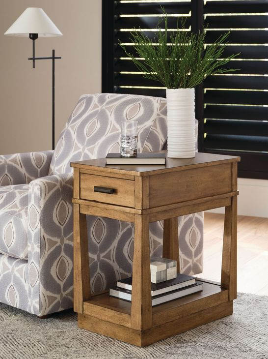 Clifton Medium Stain Rectangular Charging Chairside Table
