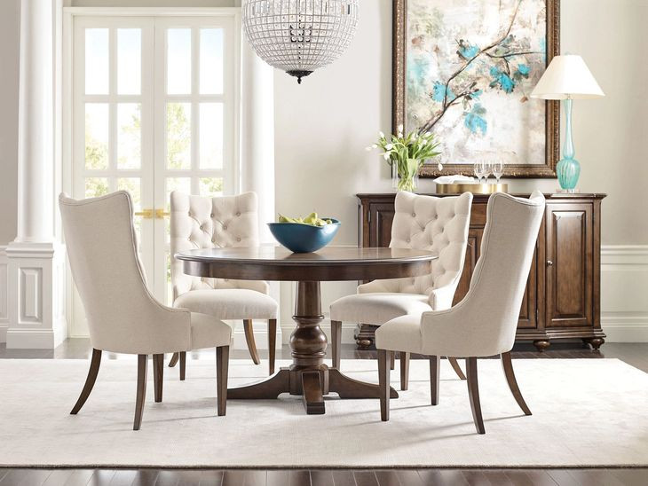 Byron Rich Hazelnut Extendable Round Dining Room Set
