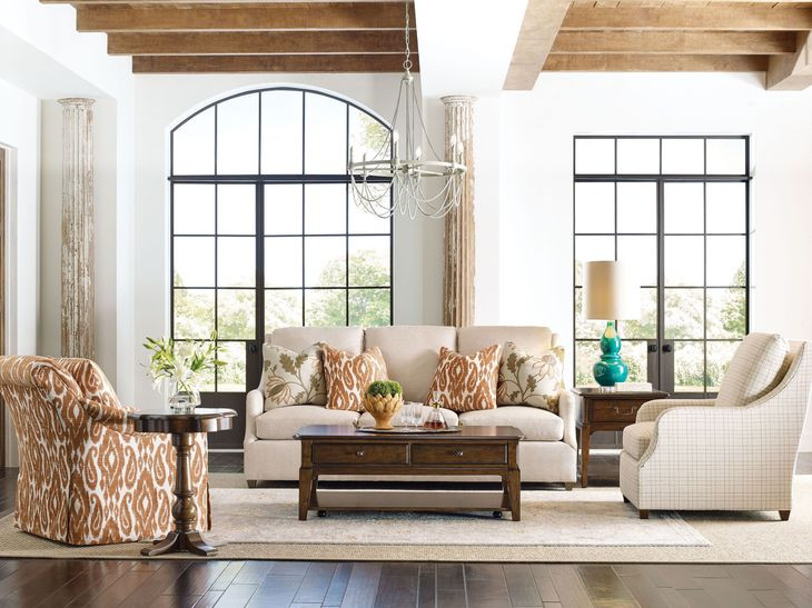 Commonwealth Washburn Medium Stain Rectangular Cocktail Table