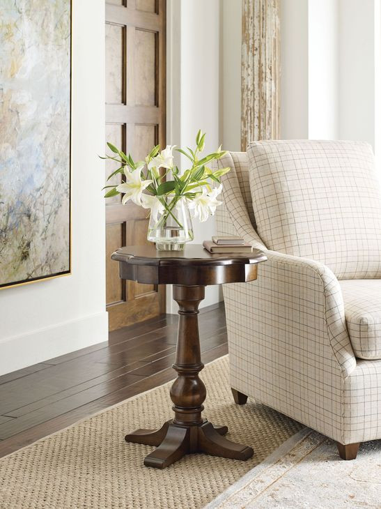 Commonwealth Byron Medium Stain Round End Table