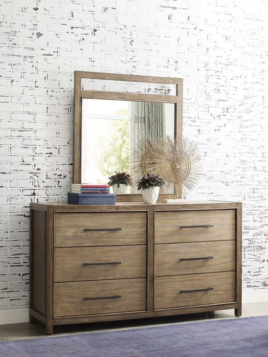 Debut Terra Gray Rectangular Dresser Mirror
