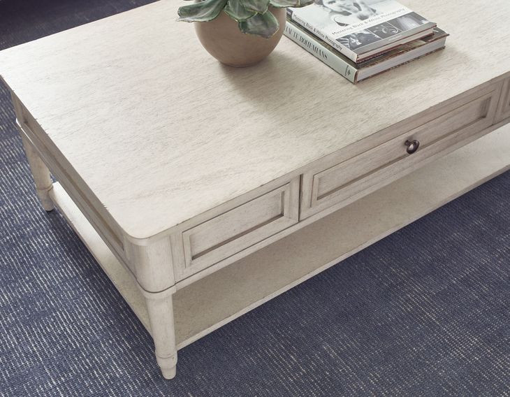 Domaine White Rectangular Cocktail Table