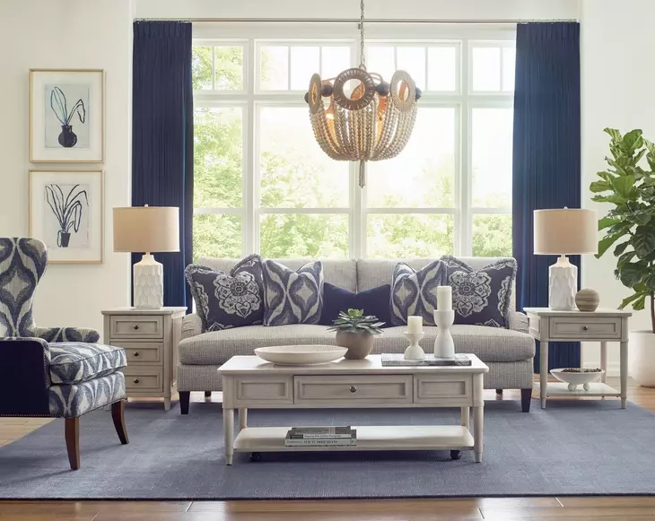 Domaine Beige Rectangular End Table