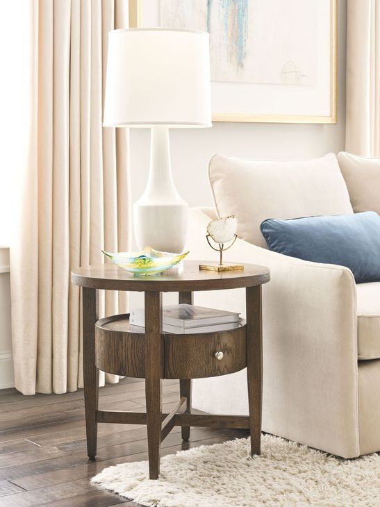 Eldon Medium Stain Round End Table