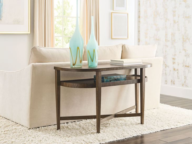 Eldon Medium Stain D Shaped Console Table