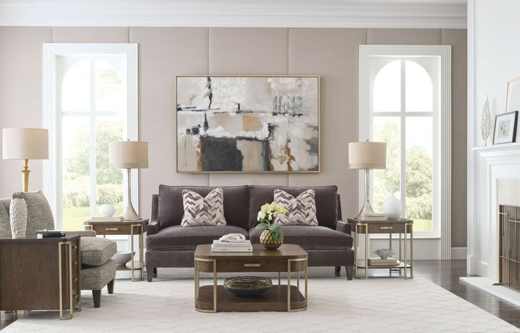 Emerit Medium Stain Square Cocktail Table with Casters