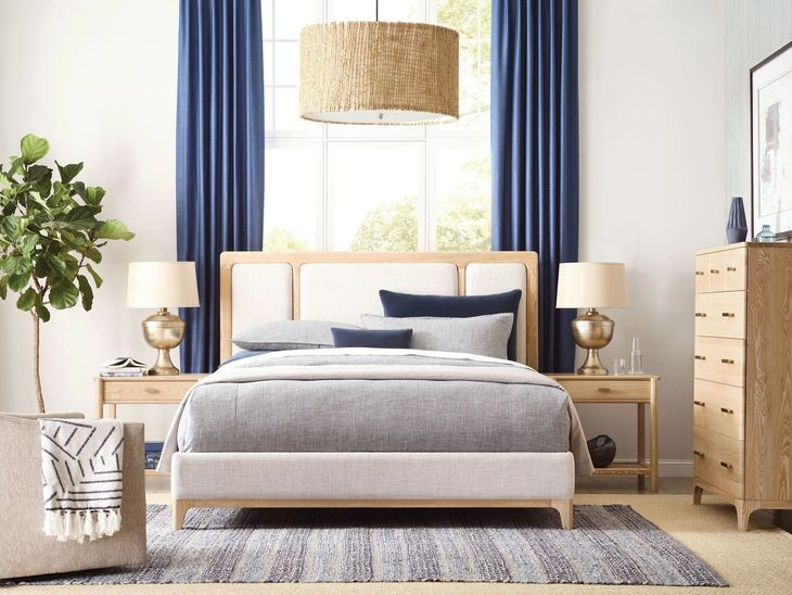 Kendall Ash King Upholstered Panel Bed